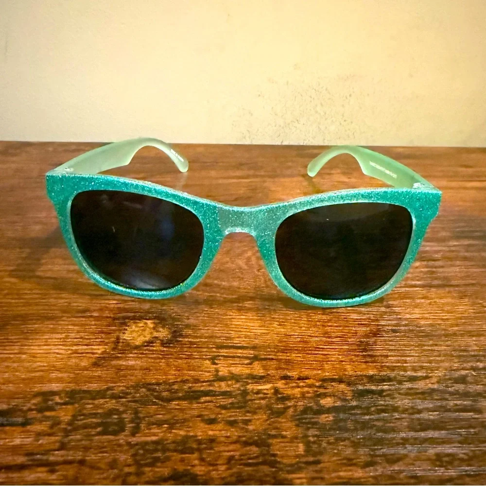 Target Toddler Girls Glittery Teal Sunglasses
